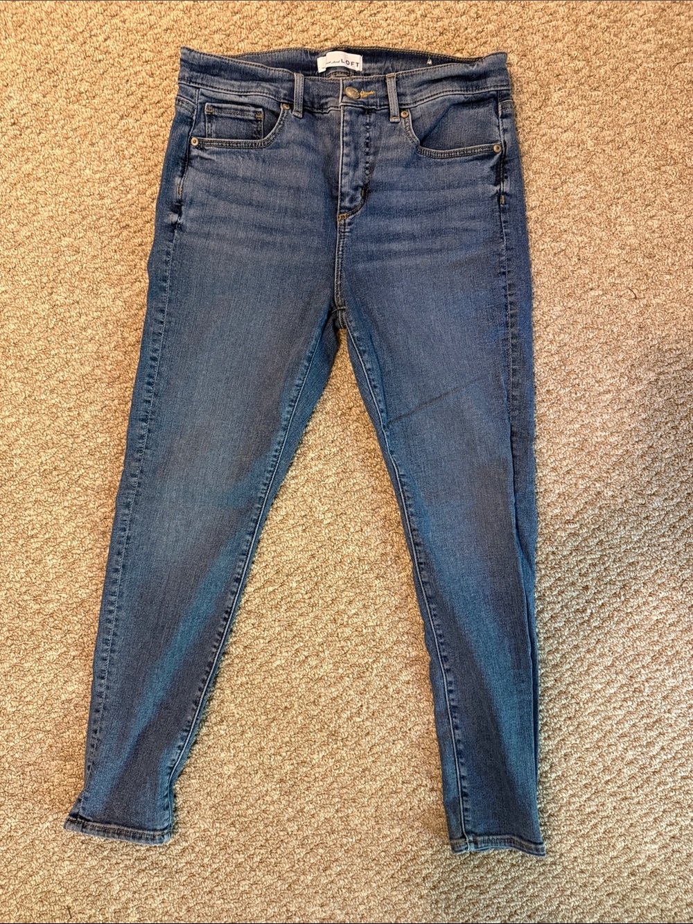 LOFT Modern Skinny Crop Jeans in Medium Blue Wash 29/8P